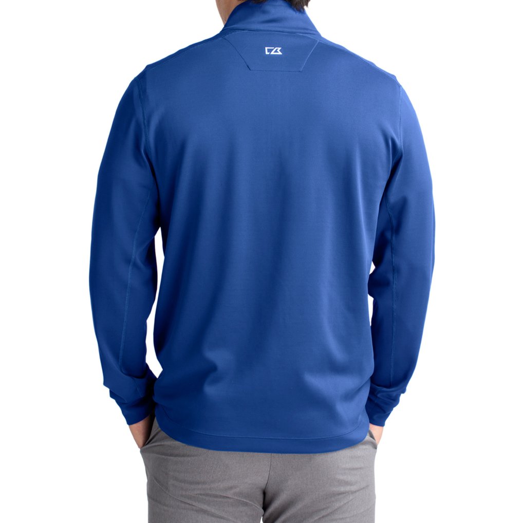  Florida Gators Cutter & Buck DryTec Traverse Stretch Eco Tri-Blend Quarter-Zip Pullover - Blue